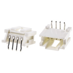 Molex MicroClasp Series Right Angle Through Hole PCB Header, 4 Contact(s), 2.0mm Pitch, 1 Row(s), Shrouded