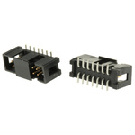 3M 2500 Series Straight Surface Mount PCB Header, 14 Contact(s), 2.54mm Pitch, 2 Row(s), Shrouded