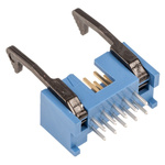 TE Connectivity AMP-LATCH Series Straight Through Hole PCB Header, 10 Contact(s), 2.54mm Pitch, 2 Row(s), Shrouded