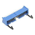 TE Connectivity AMP-LATCH Series Straight Through Hole PCB Header, 26 Contact(s), 2.54mm Pitch, 2 Row(s), Shrouded