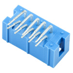 TE Connectivity AMP-LATCH Series Right Angle Through Hole PCB Header, 10 Contact(s), 2.54mm Pitch, 2 Row(s), Shrouded