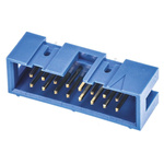 TE Connectivity AMP-LATCH Series Straight Through Hole PCB Header, 16 Contact(s), 2.54mm Pitch, 2 Row(s), Shrouded