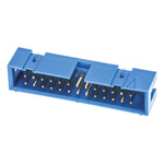TE Connectivity AMP-LATCH Series Straight Through Hole PCB Header, 26 Contact(s), 2.54mm Pitch, 2 Row(s), Shrouded