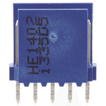TE Connectivity AMPMODU HE14 Series Straight Through Hole PCB Header, 5 Contact(s), 2.54mm Pitch, 1 Row(s), Shrouded
