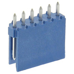 TE Connectivity AMPMODU HE14 Series Straight Through Hole PCB Header, 6 Contact(s), 2.54mm Pitch, 1 Row(s), Shrouded