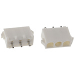 TE Connectivity Universal MATE-N-LOK Series Straight Through Hole PCB Header, 3 Contact(s), 6.35mm Pitch, 1 Row(s),