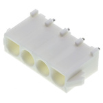 TE Connectivity Universal MATE-N-LOK Series Straight Through Hole PCB Header, 4 Contact(s), 6.35mm Pitch, 1 Row(s),