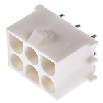 TE Connectivity Universal MATE-N-LOK Series Straight Through Hole PCB Header, 6 Contact(s), 6.35mm Pitch, 3 Row(s),