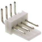 Molex KK 254 Series Right Angle Through Hole Pin Header, 4 Contact(s), 2.54mm Pitch, 1 Row(s), Unshrouded