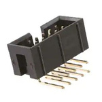 RS PRO Right Angle PCB Header, 10 Contact(s), 2.54mm Pitch, 2 Row(s), Shrouded
