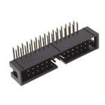 RS PRO Right Angle PCB Header, 30 Contact(s), 2.54mm Pitch, 2 Row(s), Shrouded