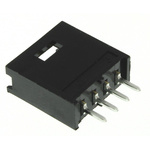 TE Connectivity AMPMODU MOD II Series Straight Through Hole PCB Header, 4 Contact(s), 2.54mm Pitch, 1 Row(s), Shrouded