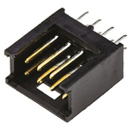 TE Connectivity AMPMODU MOD II Series Straight Through Hole PCB Header, 8 Contact(s), 2.54mm Pitch, 2 Row(s), Shrouded