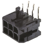 Molex Micro-Fit 3.0 Series Right Angle Through Hole PCB Header, 6 Contact(s), 3.0mm Pitch, 2 Row(s), Shrouded