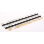 Samtec EW Series Straight Through Hole Pin Header, 50 Contact(s), 2.54mm Pitch, 1 Row(s), Unshrouded