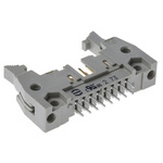 HARTING SEK 18 Series Straight Through Hole PCB Header, 16 Contact(s), 2.54mm Pitch, 2 Row(s), Shrouded