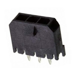 Molex Micro-Fit 3.0 Series Straight Through Hole PCB Header, 3 Contact(s), 3.0mm Pitch, 1 Row(s), Shrouded