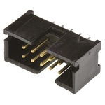 TE Connectivity AMP-LATCH Series, 2.54mm Pitch, 10 Way 2 Row Shrouded Straight PCB Header, Through Hole