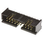 TE Connectivity AMP-LATCH Series, 2.54mm Pitch, 20 Way 2 Row Shrouded Straight PCB Header, Through Hole
