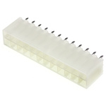 Molex Mini-Fit Jr. Series Straight Through Hole PCB Header, 24 Contact(s), 4.2mm Pitch, 2 Row(s), Shrouded