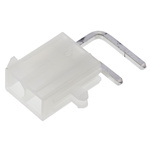 Molex Mini-Fit Jr. Series Right Angle Through Hole PCB Header, 2 Contact(s), 4.2mm Pitch, 2 Row(s), Shrouded