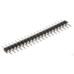 HARWIN D01-99 Series Straight Through Hole Pin Header, 20 Contact(s), 2.54mm Pitch, 1 Row(s), Unshrouded