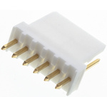 Molex KK 254 Series Straight Through Hole Pin Header, 6 Contact(s), 2.54mm Pitch, 1 Row(s), Unshrouded