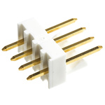 Molex KK 254 Series Straight Through Hole Pin Header, 4 Contact(s), 2.54mm Pitch, 1 Row(s), Unshrouded