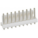 TE Connectivity MTA-156 Series Straight Through Hole Pin Header, 9 Contact(s), 3.96mm Pitch, 1 Row(s), Unshrouded