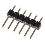 HARWIN M20 Series Straight Through Hole Pin Header, 6 Contact(s), 2.54mm Pitch, 1 Row(s), Unshrouded