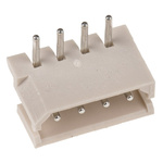 Molex SPOX Series Right Angle Through Hole PCB Header, 4 Contact(s), 2.5mm Pitch, 1 Row(s), Shrouded