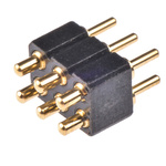 Preci-Dip Straight Through Hole Spring Loaded Connector, 6 Contact(s), 2.54mm Pitch, 2 Row(s), Shrouded