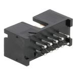 TE Connectivity AMP-LATCH Series Straight Through Hole PCB Header, 10 Contact(s), 2.54mm Pitch, 2 Row(s), Shrouded