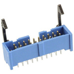 TE Connectivity AMP-LATCH Series Straight Through Hole PCB Header, 20 Contact(s), 2.54mm Pitch, 2 Row(s), Shrouded