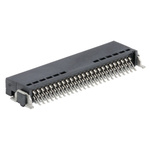ERNI SMC Series Right Angle Surface Mount PCB Header, 50 Contact(s), 1.27mm Pitch, 2 Row(s), Shrouded