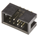 Amphenol T821 Series Straight Through Hole PCB Header, 8 Contact(s), 2.54mm Pitch, 2 Row(s), Shrouded
