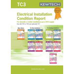 Kewtech Corporation TC3 Electrical Installation Certificate, Certificate Type Periodic Inspection, For Use With FC3000