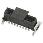 ERNI MiniBridge Series Straight Surface Mount PCB Header, 6 Contact(s), 1.27mm Pitch, 1 Row(s), Shrouded