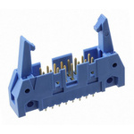 TE Connectivity AMP-LATCH, 2.54mm Pitch, 16 Way, 2 Row, Straight PCB Header, Through Hole