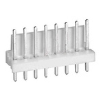 TE Connectivity MTA-100 Series Straight Through Hole Pin Header, 8 Contact(s), 2.54mm Pitch, 1 Row(s), Unshrouded