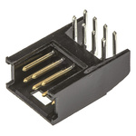 TE Connectivity AMPMODU MOD II Series Right Angle Through Hole PCB Header, 8 Contact(s), 2.54mm Pitch, 2 Row(s),