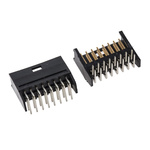 TE Connectivity AMPMODU MOD II Series Right Angle Through Hole PCB Header, 16 Contact(s), 2.54mm Pitch, 2 Row(s),