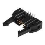 TE Connectivity AMP-LATCH Series Right Angle Through Hole PCB Header, 10 Contact(s), 2.54mm Pitch, 2 Row(s), Shrouded