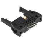 TE Connectivity AMP-LATCH Series Straight Through Hole PCB Header, 10 Contact(s), 2.54mm Pitch, 2 Row(s), Shrouded