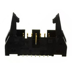 TE Connectivity AMP-LATCH Series Straight Through Hole PCB Header, 14 Contact(s), 2.54mm Pitch, 2 Row(s), Shrouded