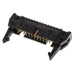 TE Connectivity AMP-LATCH Series Straight Through Hole PCB Header, 26 Contact(s), 2.54mm Pitch, 2 Row(s), Shrouded