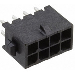 TE Connectivity Micro MATE-N-LOK Series Straight Through Hole PCB Header, 8 Contact(s), 3.0mm Pitch, 2 Row(s), Shrouded