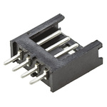 TE Connectivity AMPMODU MOD II Series Straight Through Hole PCB Header, 4 Contact(s), 2.54mm Pitch, 1 Row(s), Shrouded