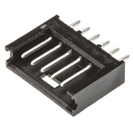 TE Connectivity AMPMODU MOD II Series Straight Through Hole PCB Header, 6 Contact(s), 2.54mm Pitch, 1 Row(s), Shrouded