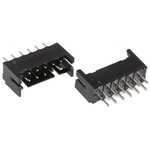 Hirose DF11 Series Straight Through Hole PCB Header, 12 Contact(s), 2.0mm Pitch, 2 Row(s), Shrouded
